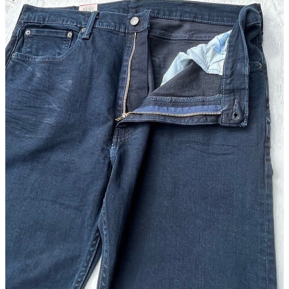 Levi's 502 Strauss Men's Tapered leg Navy Irregular Jeans Size W36 L30 - Picture 14 of 14